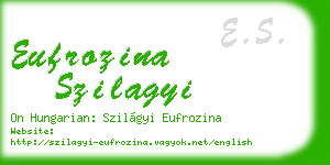 eufrozina szilagyi business card