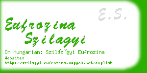 eufrozina szilagyi business card